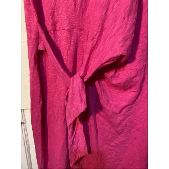 Talbots women’s Nantucket slub eyelet yoke, pink dress size medium ￼ - Picture 4 of 6